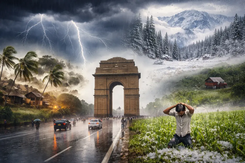 Today Weather Update 15 March 2026 Weather Update Today IMD Alert Rain and Hailstorm Delhi UP Bihar Jharkhand Weather