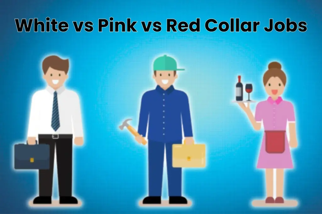 White collar jobs, Pink collar jobs, Education, White vs Pink vs Red Collar Jobs