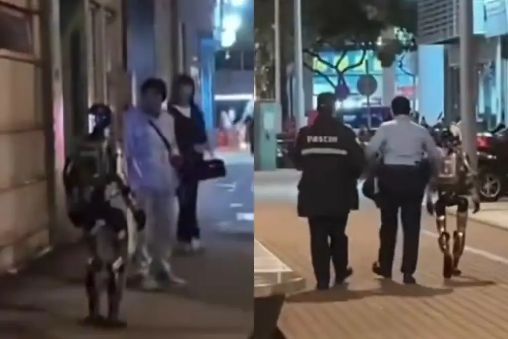 ajab gajab robot detained by police for scaring elderly woman macau viral video