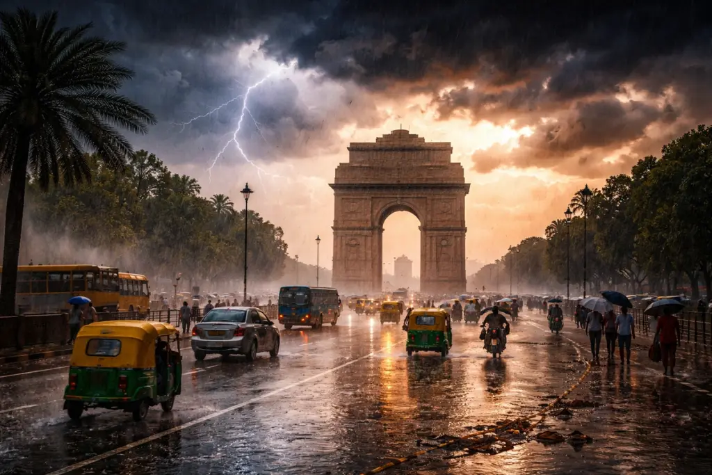 Today Delhi Weather Western Disturbance