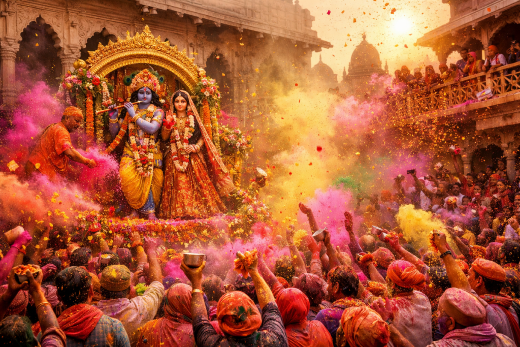 mathura vrindavan holi celebration braj