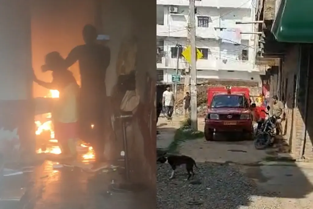 Gas Cylinder Leakage Fire Navin Nagar Nawada