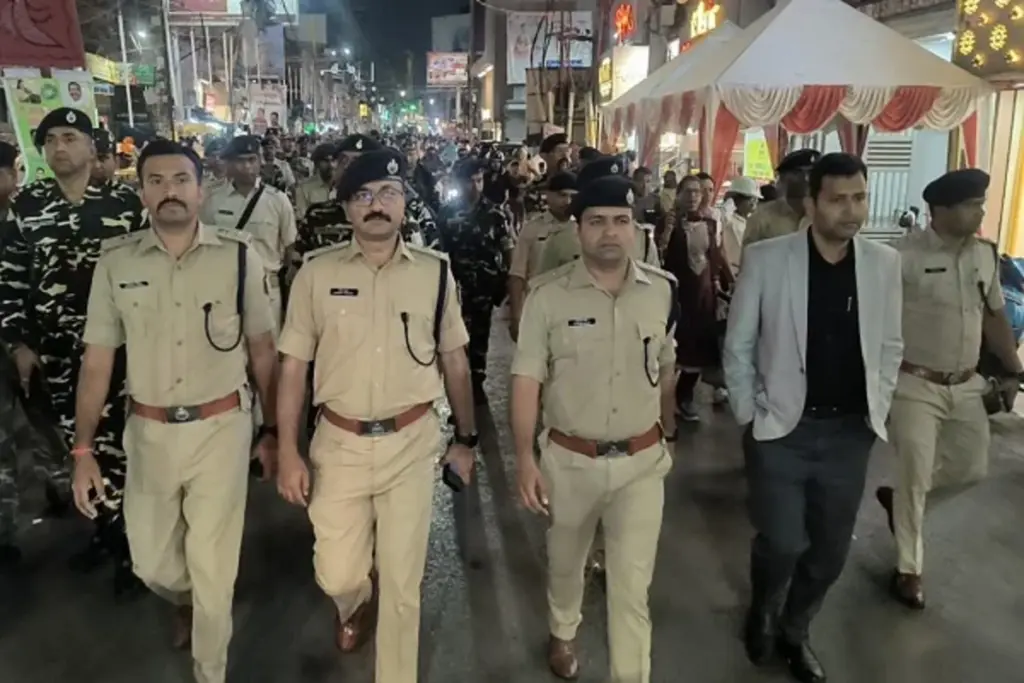 Ranchi Eid and Sarhul Security Police Flag March