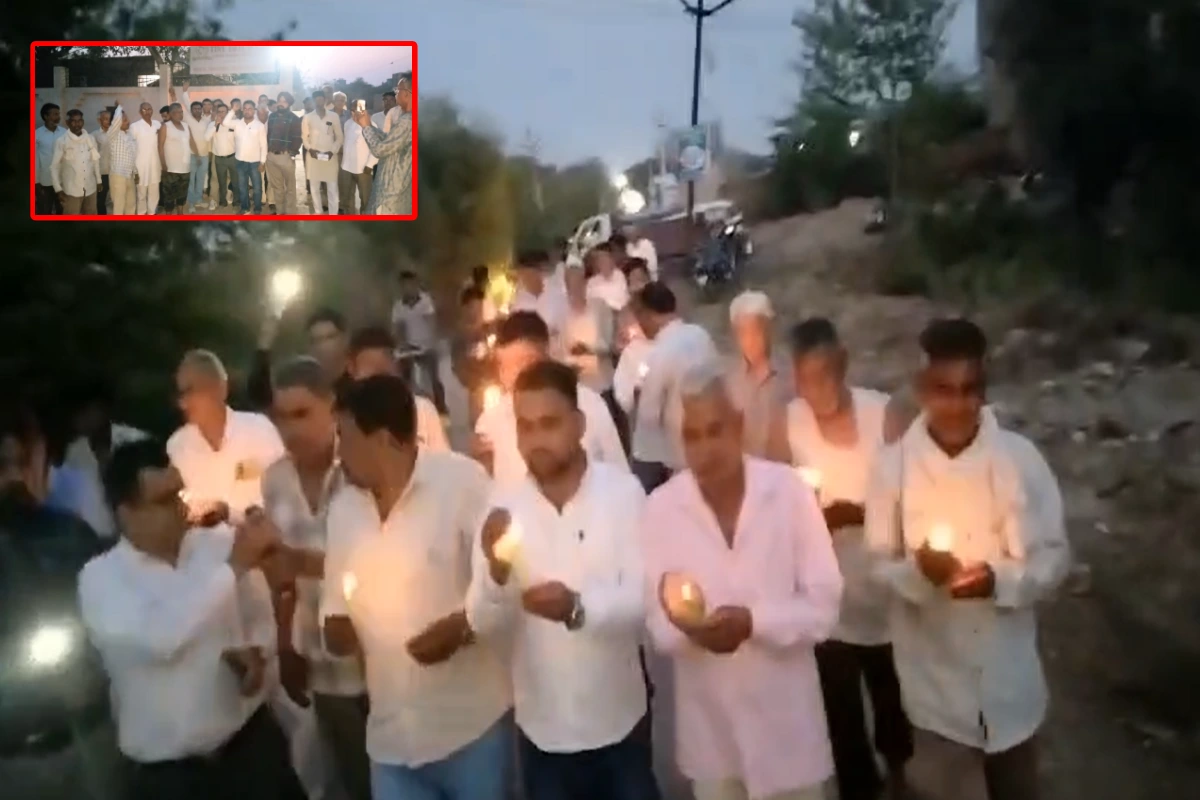 श्रीगंगानगर में मास्टर प्लान संघर्ष समिति का कैंडल मार्च, नागरिकों ने अतिक्रमण हटाने की उठाई मांग