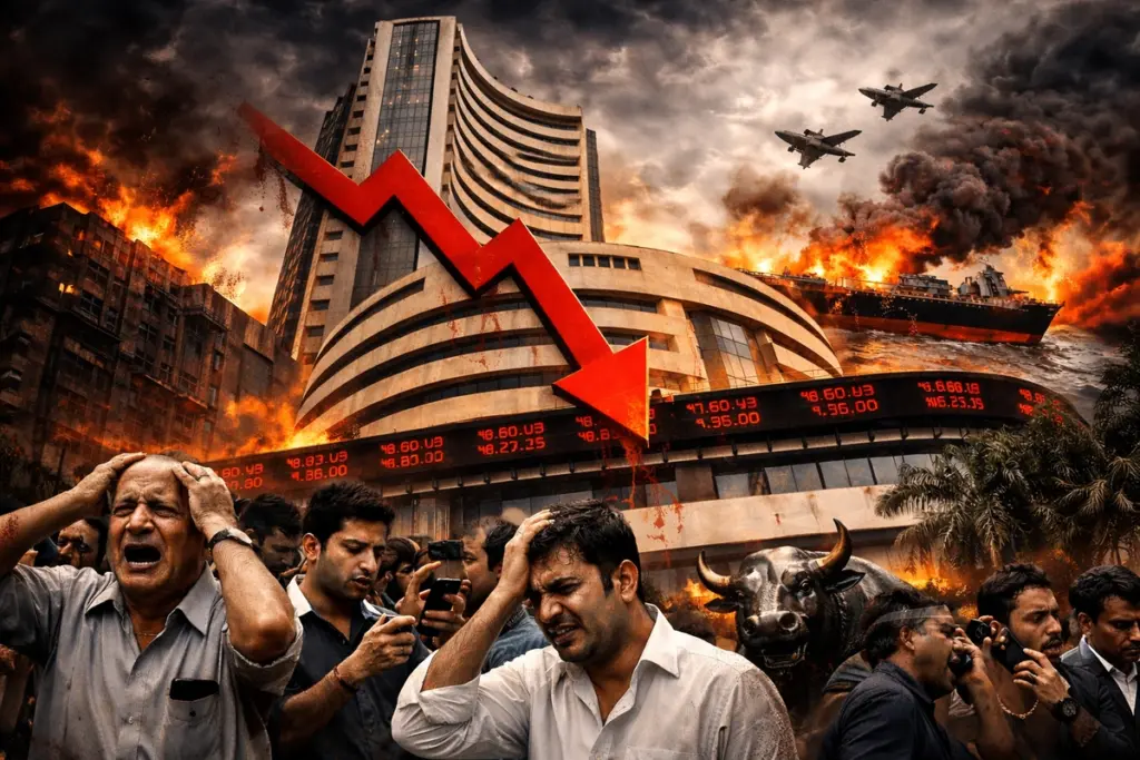 Share Market Crash Today Sensex Nifty Fall