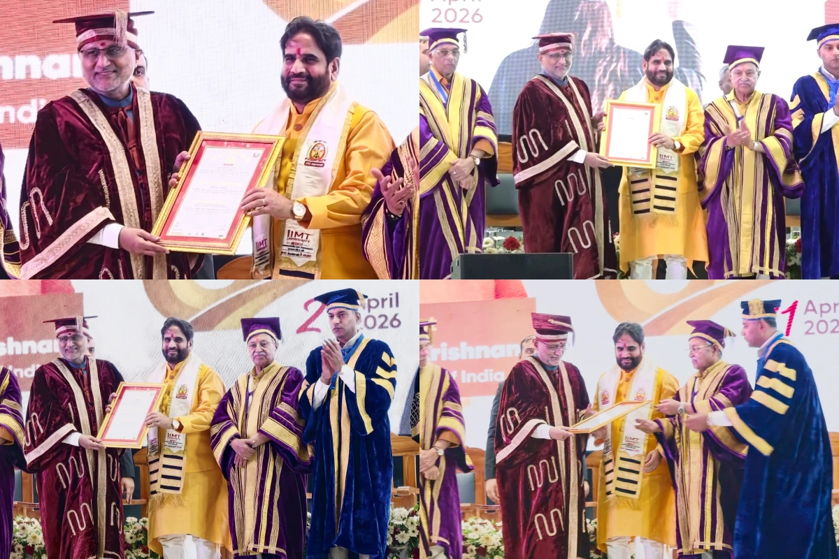 IIMT यूनिवर्सिटी मेरठ के दीक्षांत समारोह में उपराष्ट्रपति ने हरीसिंह रावत को ‘विद्या वाचस्पति’ उपाधि से किया सम्मानित