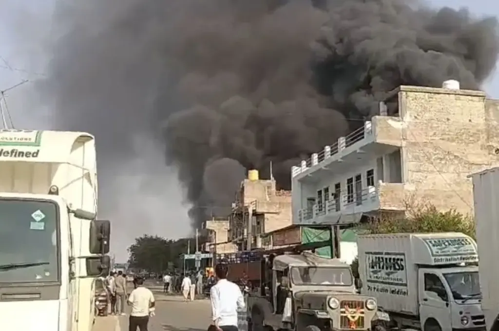 Neemrana Fire Tragedy 4 Killed Including 7 Year Old Girl in Scrap Warehouse Fire