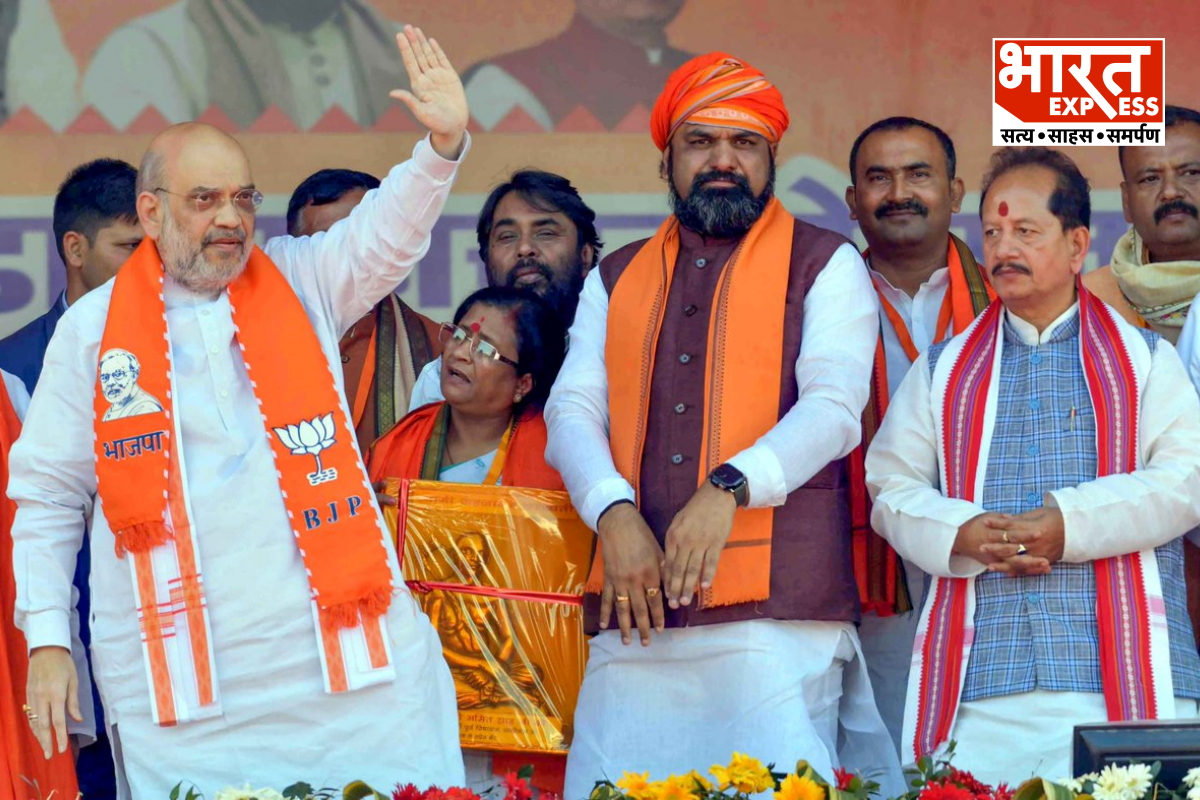 Samrat Choudhary with Amit Shah