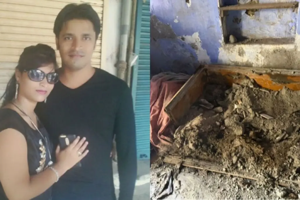 Surat Murder Case Husband buries wife in concrete box, lives with children for 5 days
