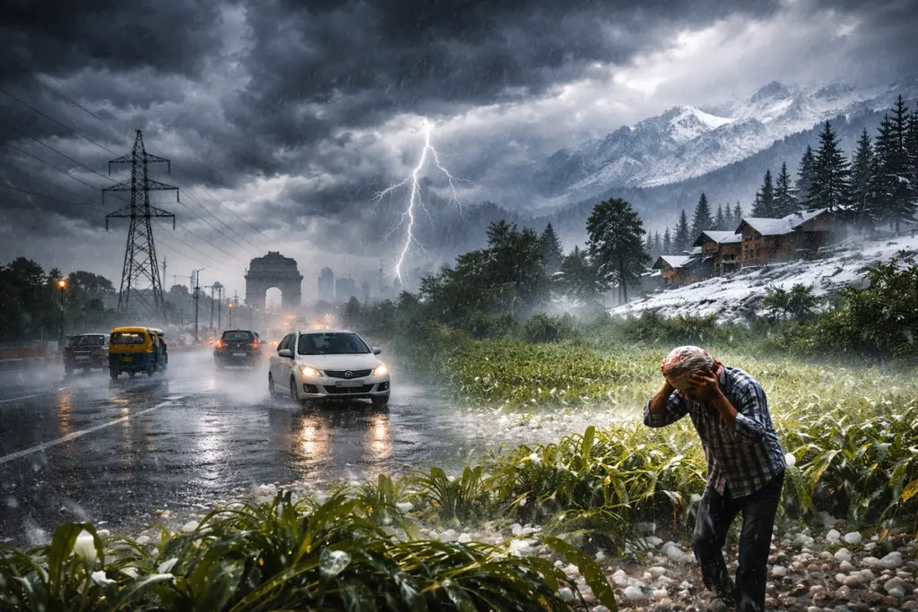 aaj ka mausam weather-update-delhi-ncr-rain-alert-himachal-snowfall-maharashtra-hailstorm-april-2026