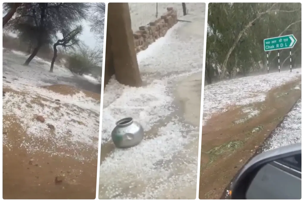 hailstorm in Rajasthan