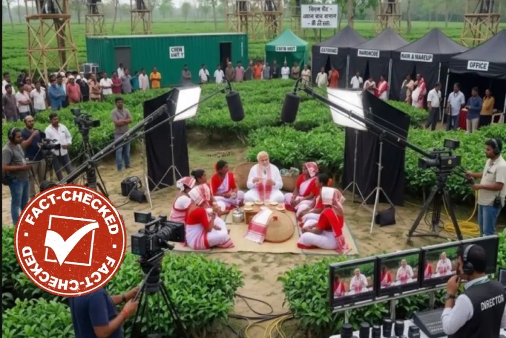 pm-modi-assam-tea-garden-viral-photo-fact-check-ai-generated