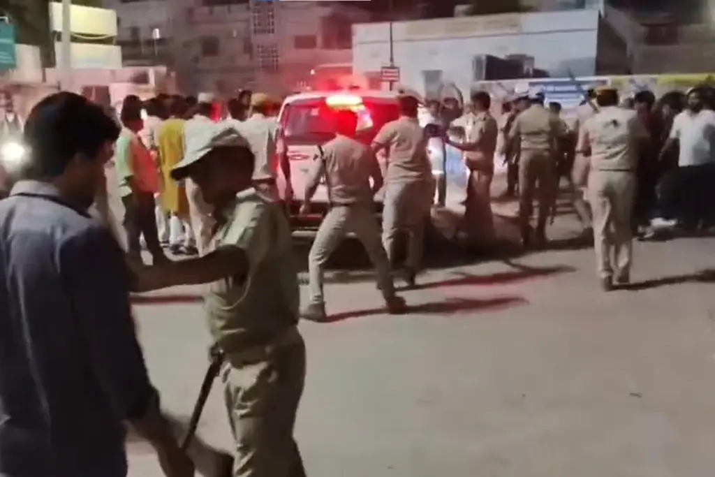 sujangarh bjp congress clash mla name missing inauguration plaque