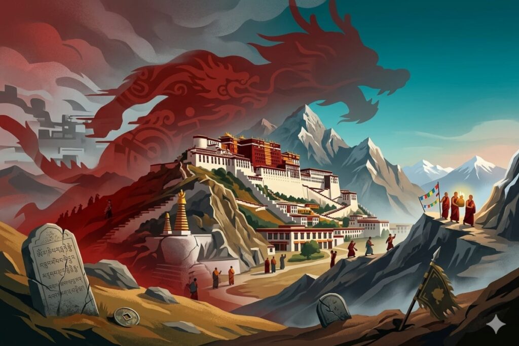 China Tibet Conflict (Ai image)