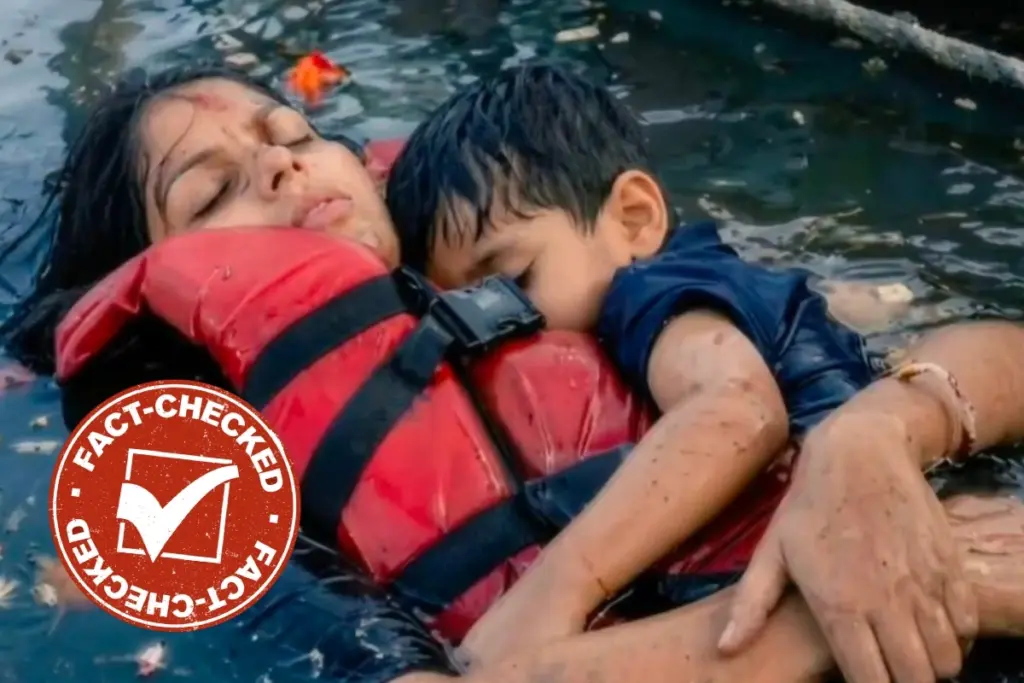 Fact Check Viral photo of Mother and Son from Bargi Dam Accident is Fake and AI-generated