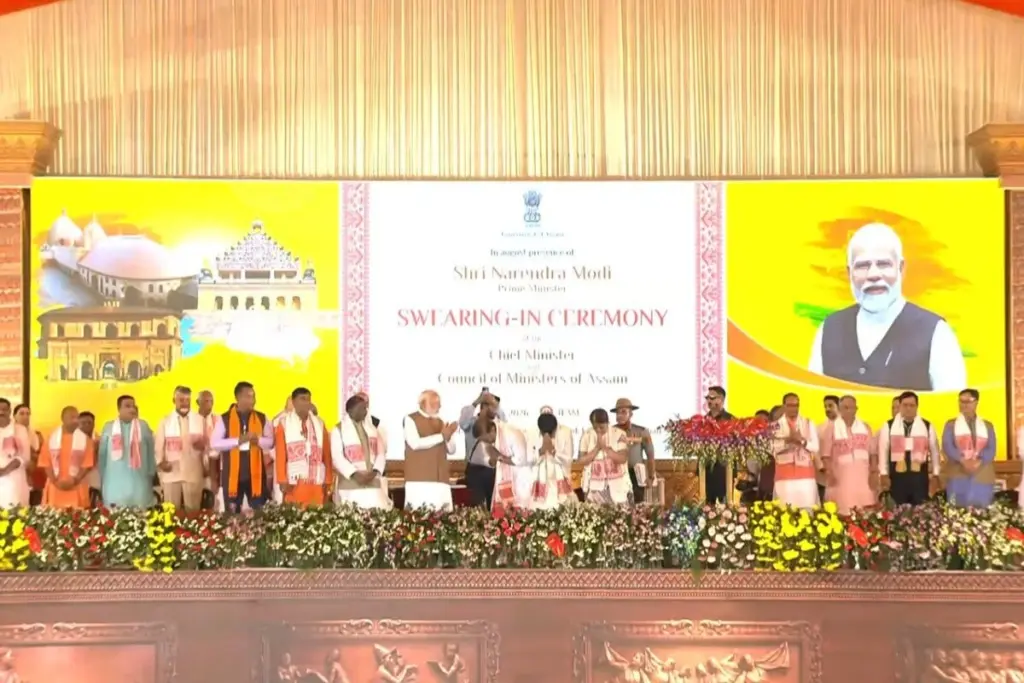 Himanta Biswa Sarma takes oath as Assam CM for 2nd time VIPs attend ceremony