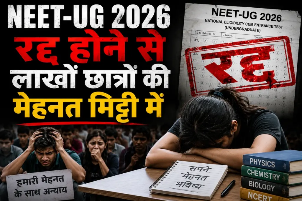 NEET-UG 2026 Cancelled Paper Leak Shatters Dreams of Lakhs of Students