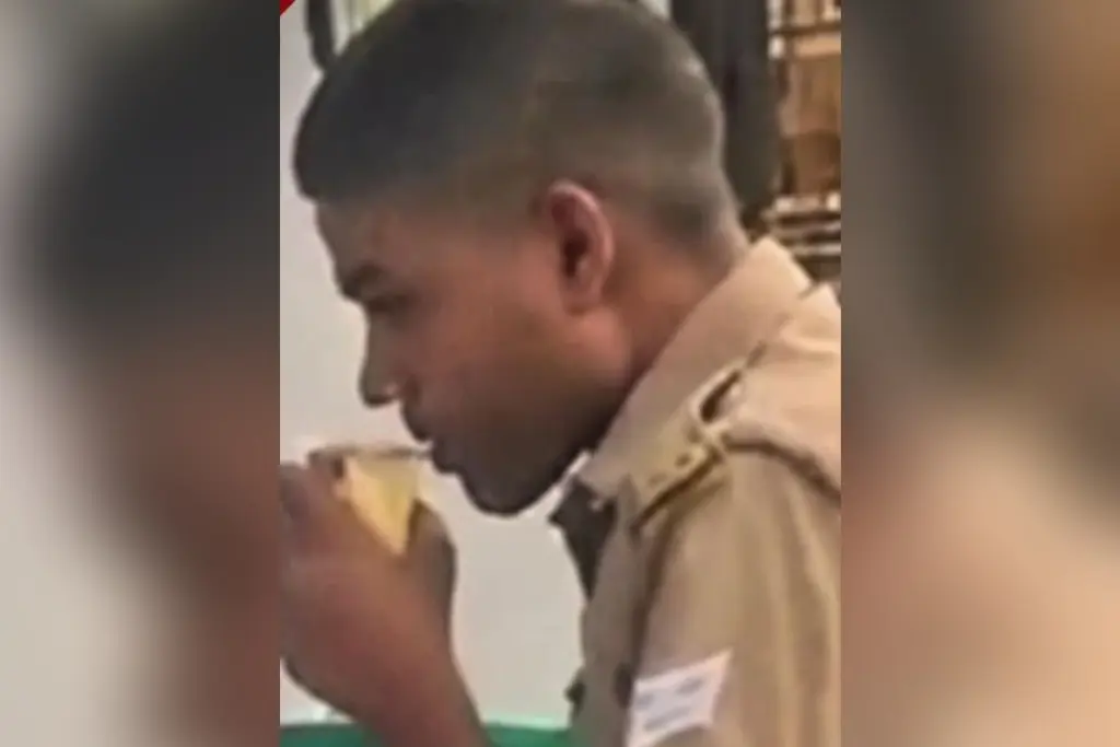 Prayagraj Police Constable's Video Drinking Alcohol In Uniform Goes Viral, Department Orders Probe