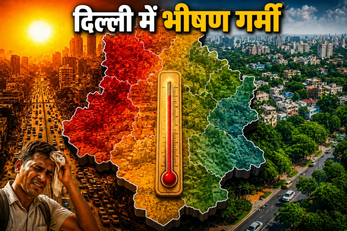 दिल्ली में सब जगह एक जैसी गर्मी नहीं, हर इलाके का तापमान अलग, जानिए क्यों?