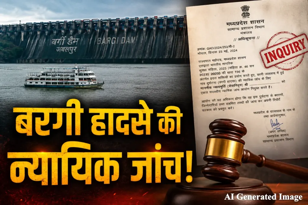 jabalpur bargi dam cruise accident judicial inquiry under Inland Vessels Act 2021 India Justice Sanjay Dwivedi inquiry