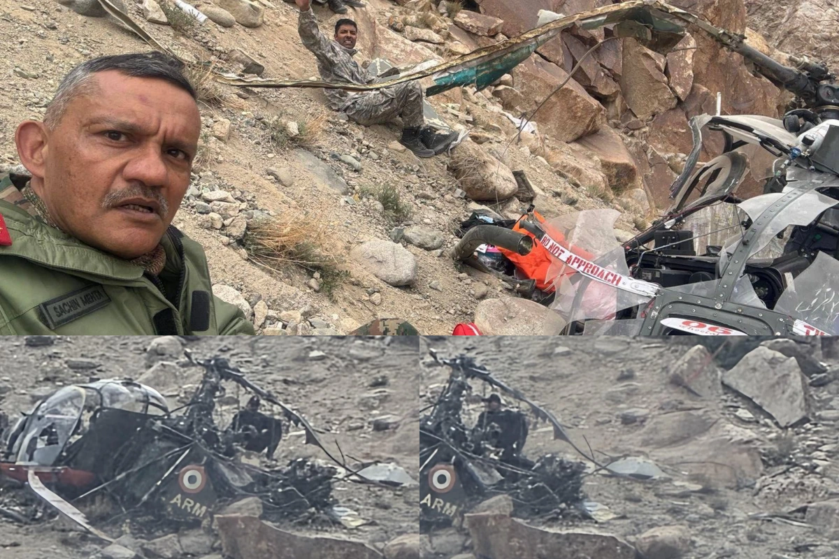 लद्दाख में सेना का हेलीकॉप्टर क्रैश, तीन अधिकारी घायल, पुराने बेड़े पर सवाल