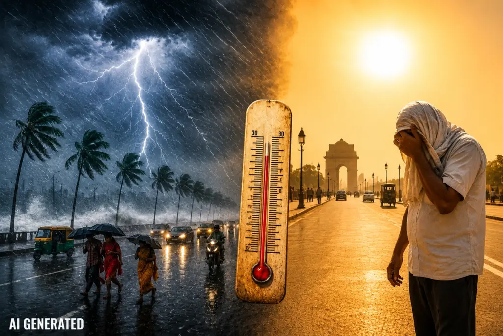 Aaj Ka Mausam Rain Warning In 17 States Heatwave In Delhi NCR
