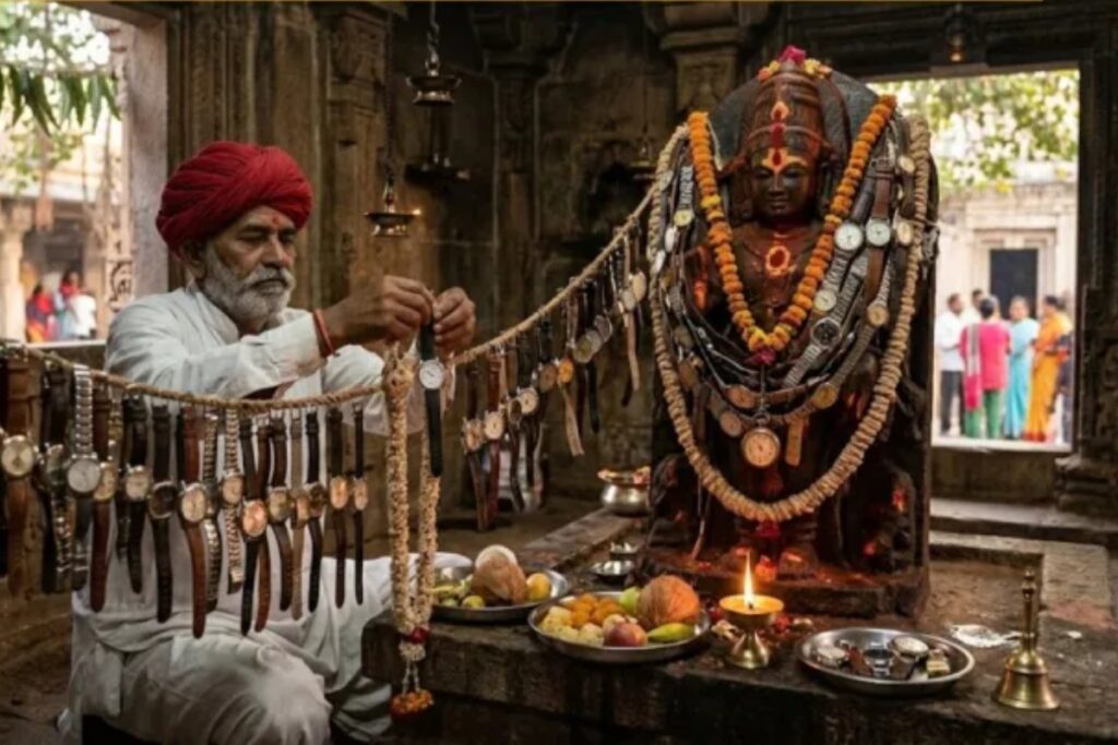 Clock offer temple tradition
