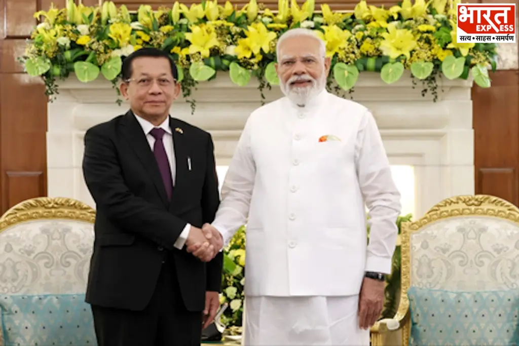 Modi Min Aung Hlaing meeting