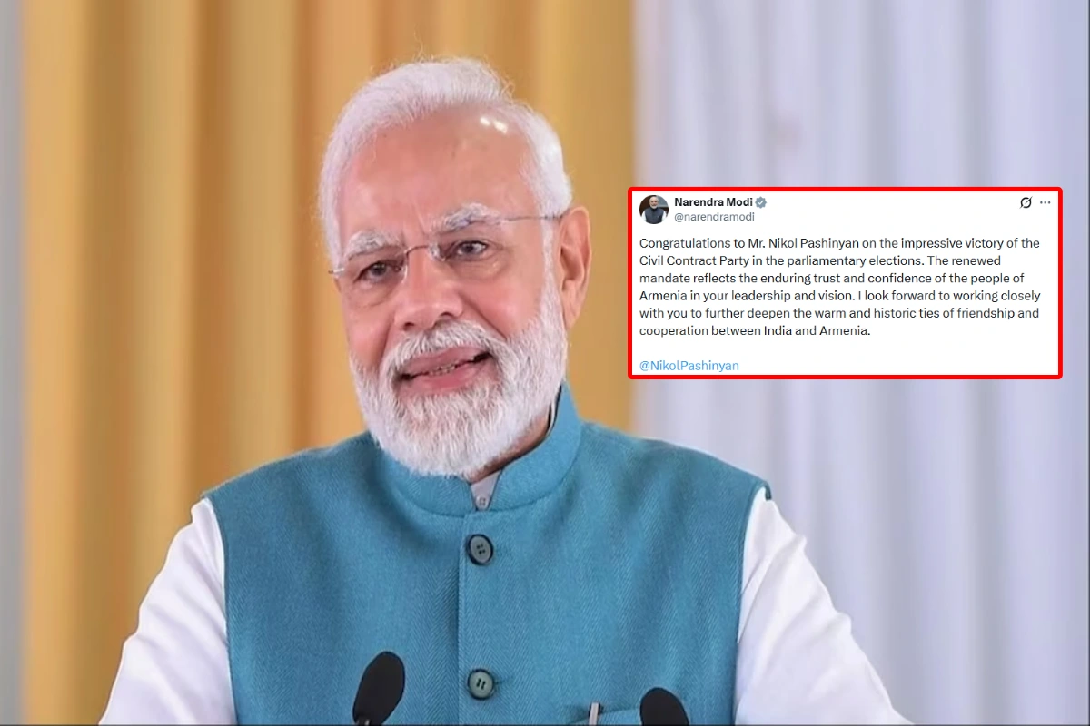 अर्मेनिया चुनाव में पाशिन्यान की पार्टी की जीत, पीएम मोदी ने दी बधाई