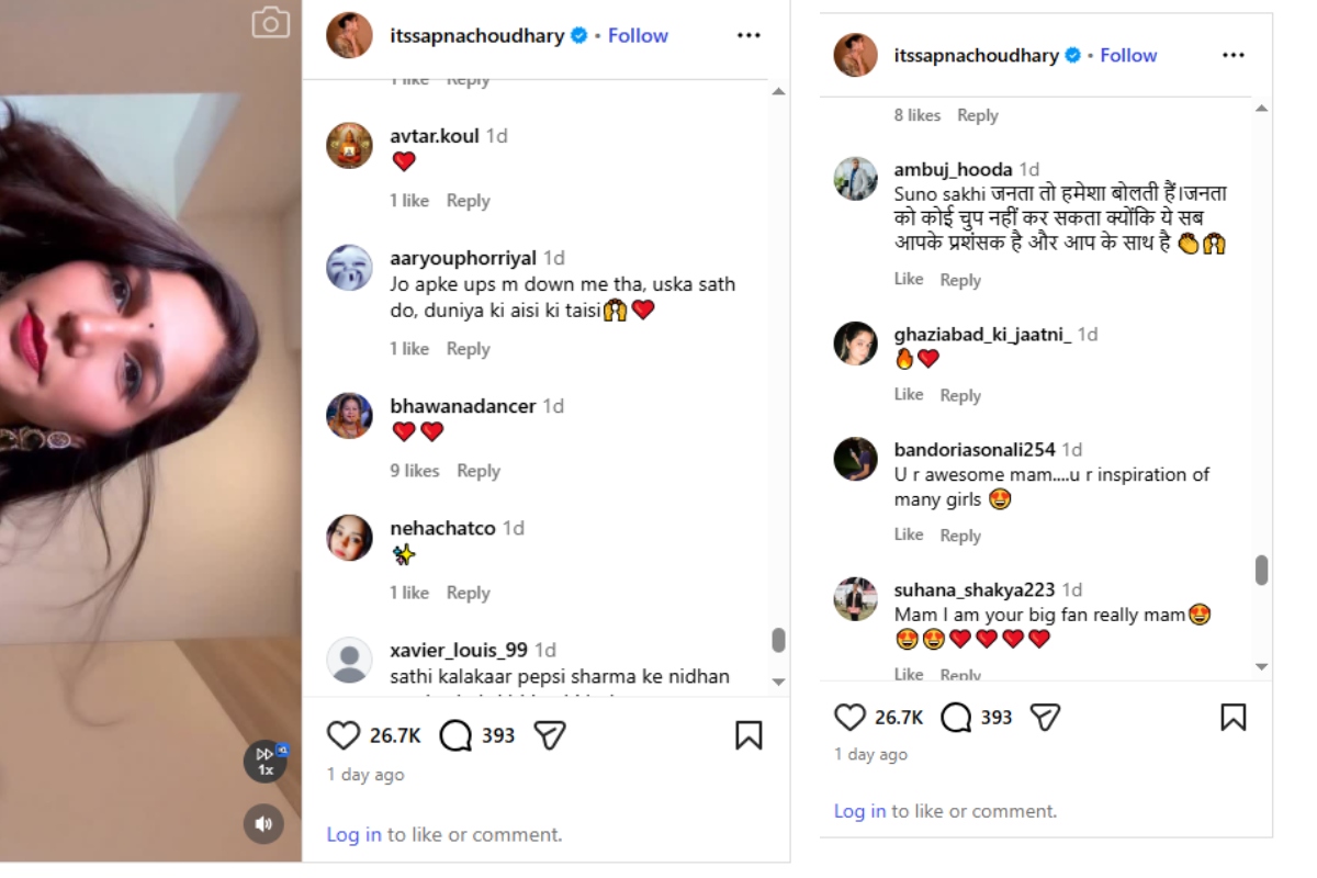 sapna chaudhary share video on instagram