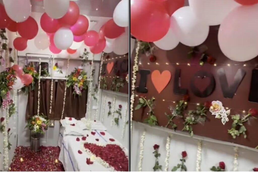 Viral Train Honeymoon Cabin