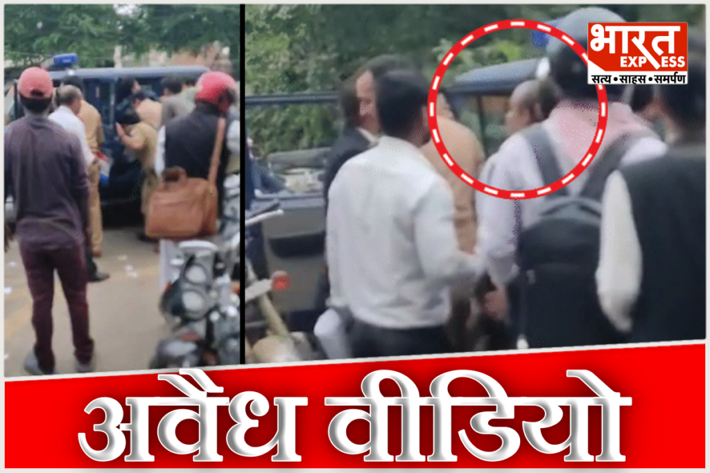 Kanpur police lawyer brawl Video