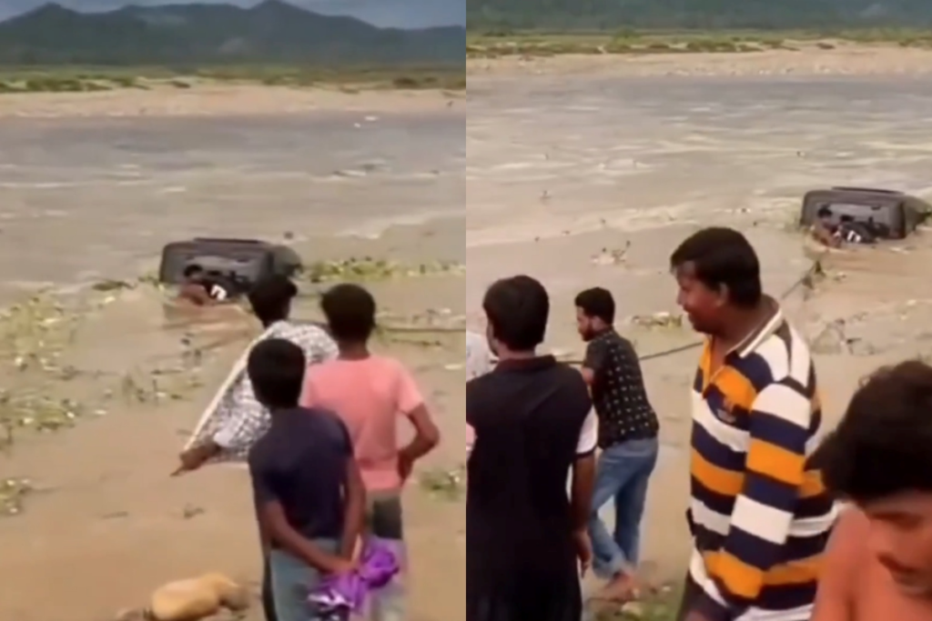 Thar Drowns In Ganga River Haridwar Viral Video Police Action