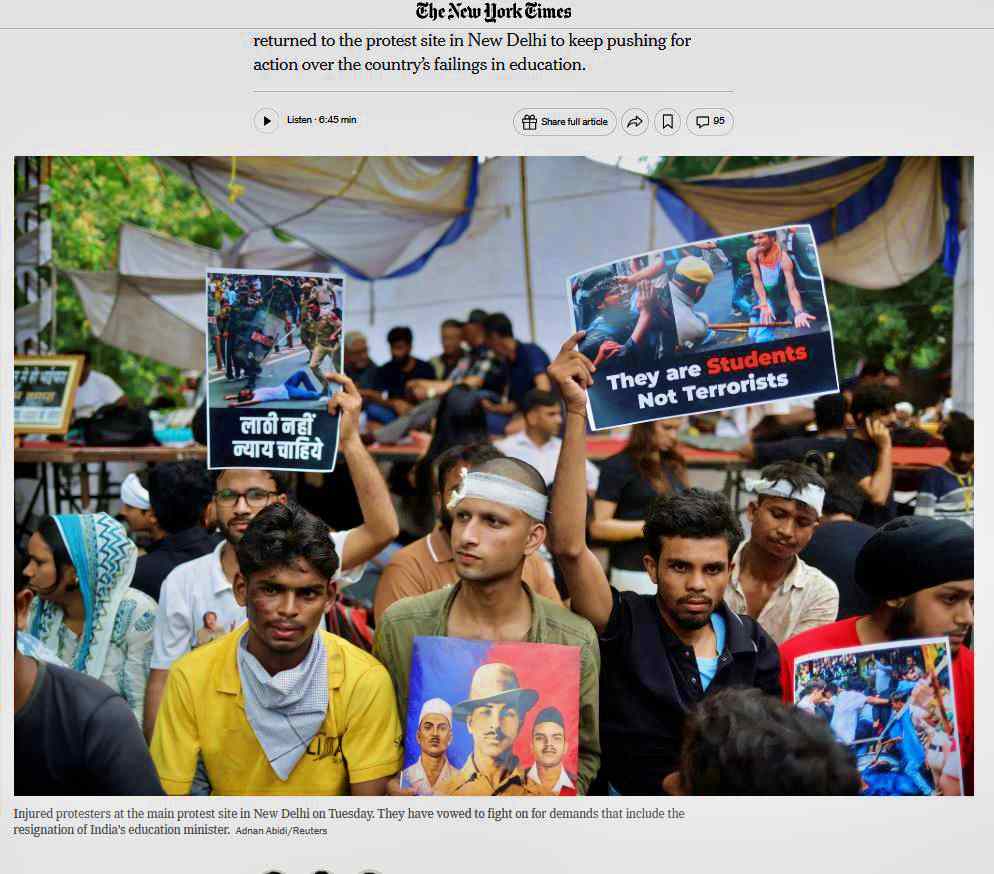 Delhi Protest Foreign Media