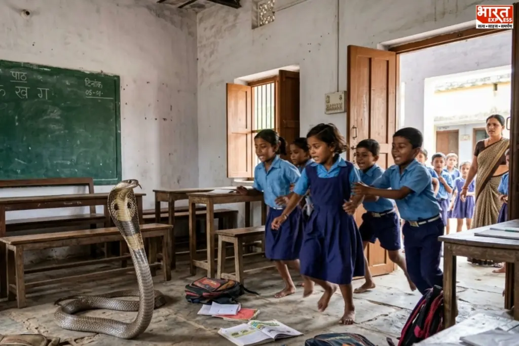Budaun Cobra In Classroom