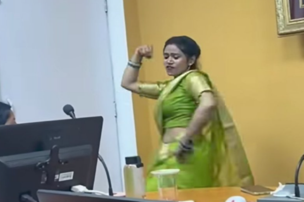 Viral Video: Lady Dances In Govt Office With President Photo On Wall