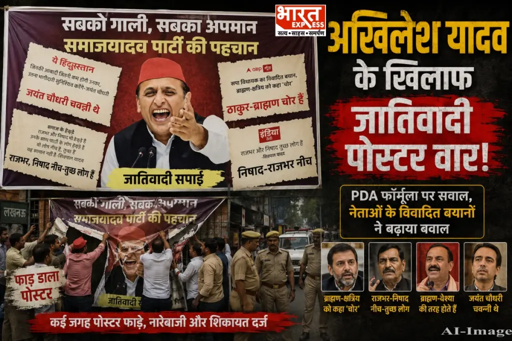 akhilesh-yadav-controversial-posters-in-up-sp-protest
