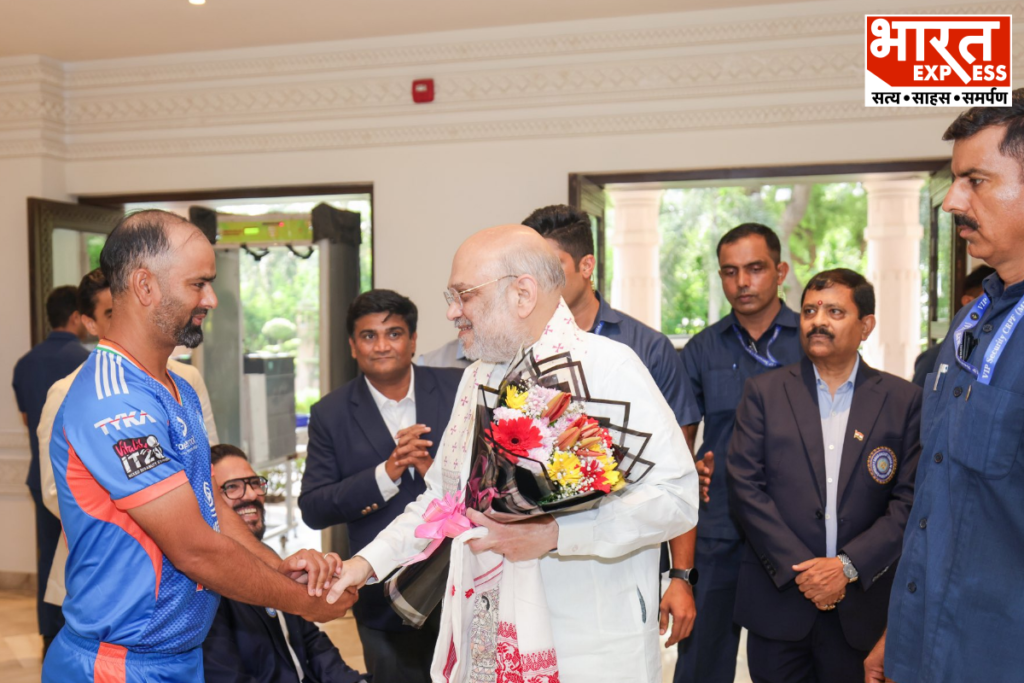 Amit Shah Meets Indian Mixed Disability Cricket Team After England Series Win Bharat Express