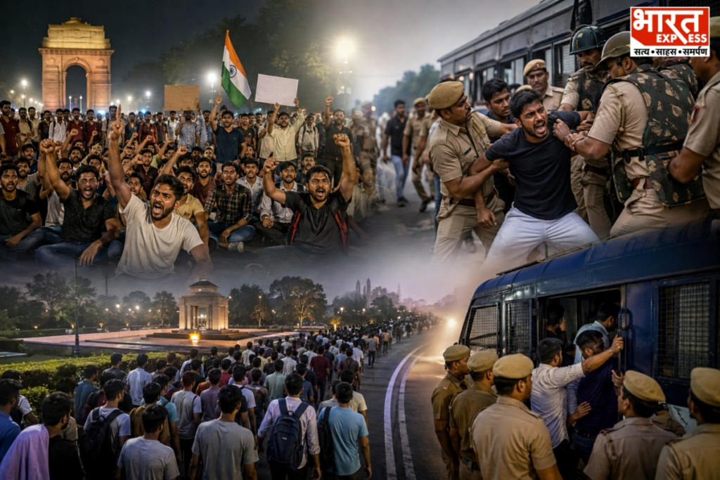 Students Clash with Police from Jantar Mantar to Rajghat
