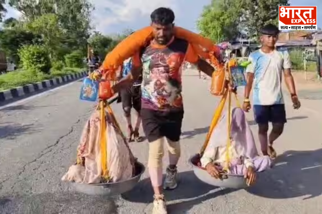 Modern Day Shravan Kumar: Muzaffarnagar Yashveer Carries Mother And Aunt In Kanwar