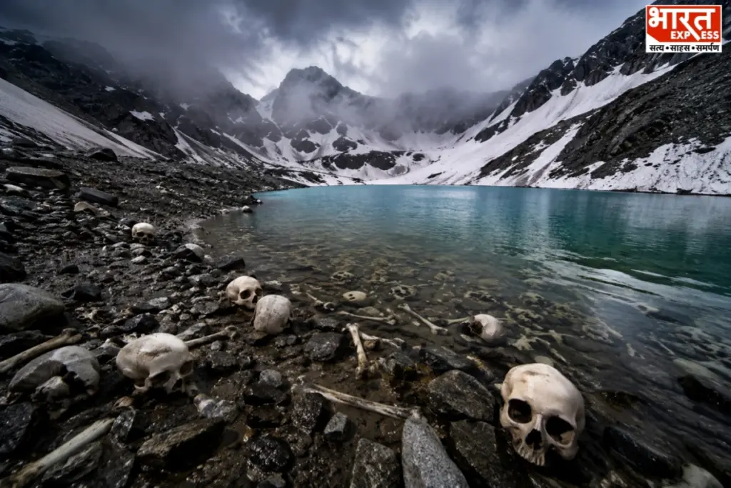 उत्तराखंड के चमोली में बसी रूपकुंड झील को 'कंकालों की झील' कहा जाता है. 16,500 फीट की ऊंचाई पर मौजूद इस झील में 700 से ज्यादा इंसानी अवशेष दबे हैं, जो बर्फ पिघलते ही पानी पर तैरने लगते हैं.