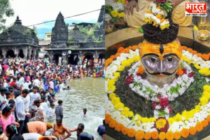 Trimbakeshwar Shiva Temple: त्र्यंबकेश्वर मंदिर में सुबह से ही भक्तों की भारी भीड़ उमड़ी. शिवभक्तों ने विशेष पूजा-अर्चना कर मंगलकामना की. 
