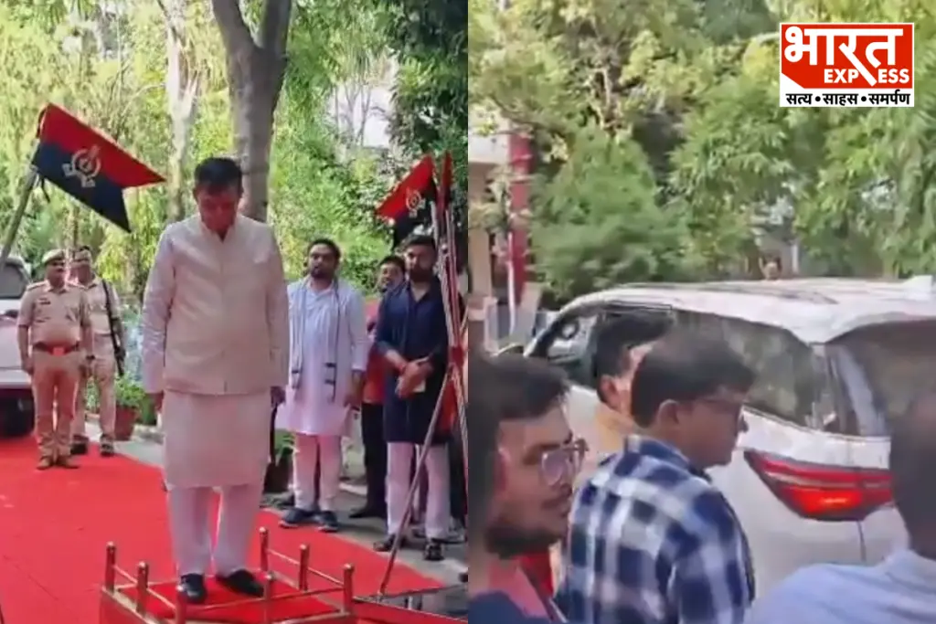 UP Speaker Satish Mahana Leaves During National Anthem In Unnao Viral Video Bharat Express