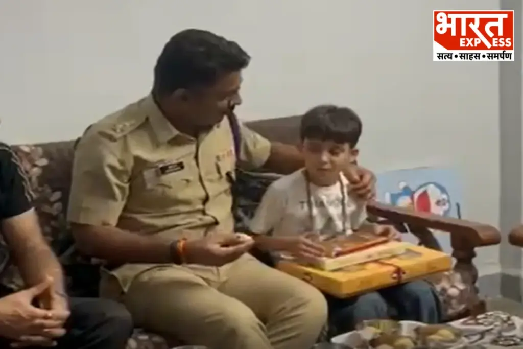 Ujjain SP Pradeep Sharma Surprises Kid At Home After Viral Video Request