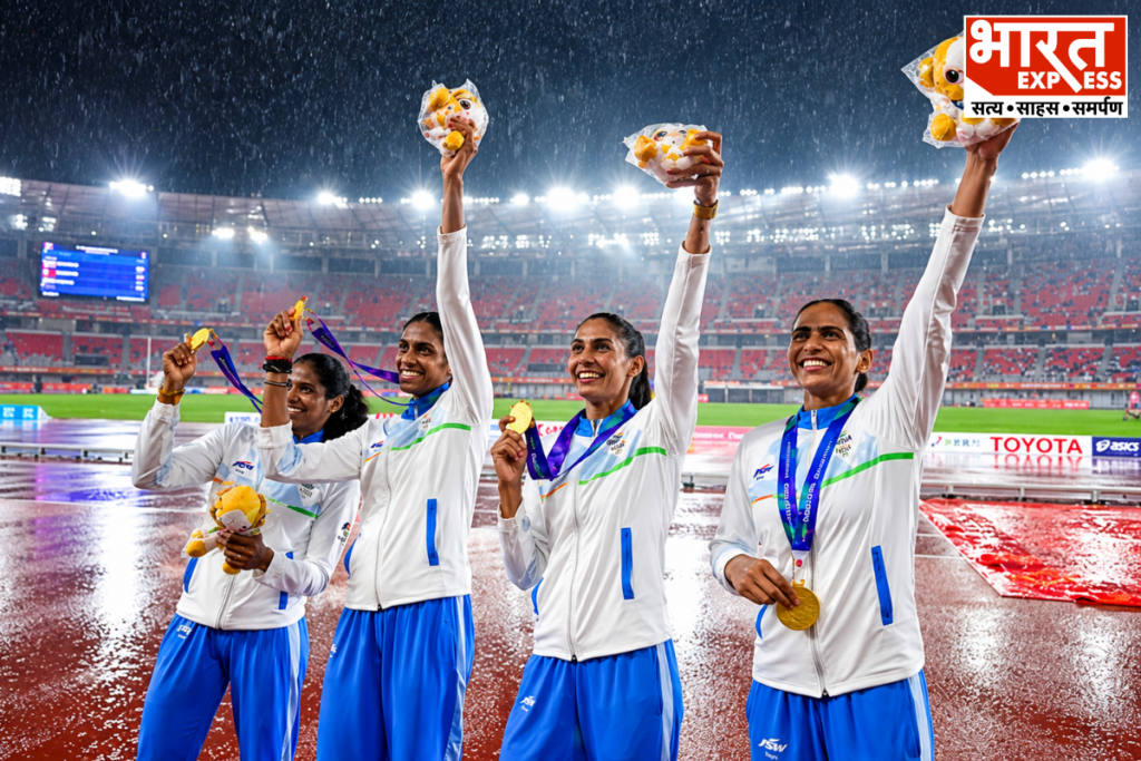 Asian Games PM Modi Congratulates Womens 4x400m Relay Team Gold Medal