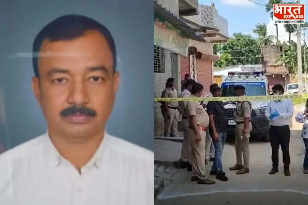 भागलपुर में भाजपा मंडल अध्यक्ष पप्पू तांती की हत्या के बाद अस्पताल में जुटे परिजन व पुलिस कर्मी।
