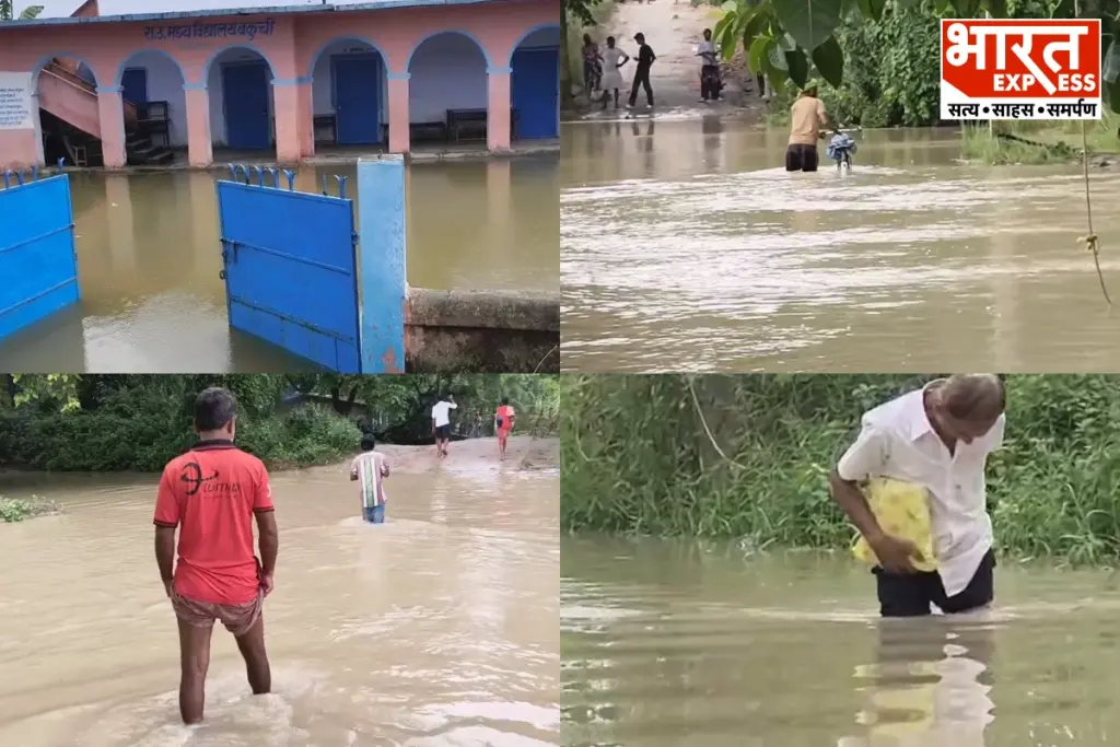Bagmati in spate due to rains in Nepal.