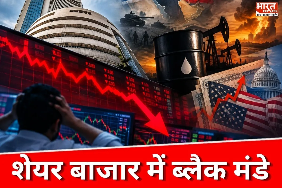 ब्लैक मंडे: खुलते ही स्वाहा हुए 6 लाख करोड़, सेंसेक्स 1000 अंक टूटा; युद्ध की आहट से कांपा दलाल स्ट्रीट?