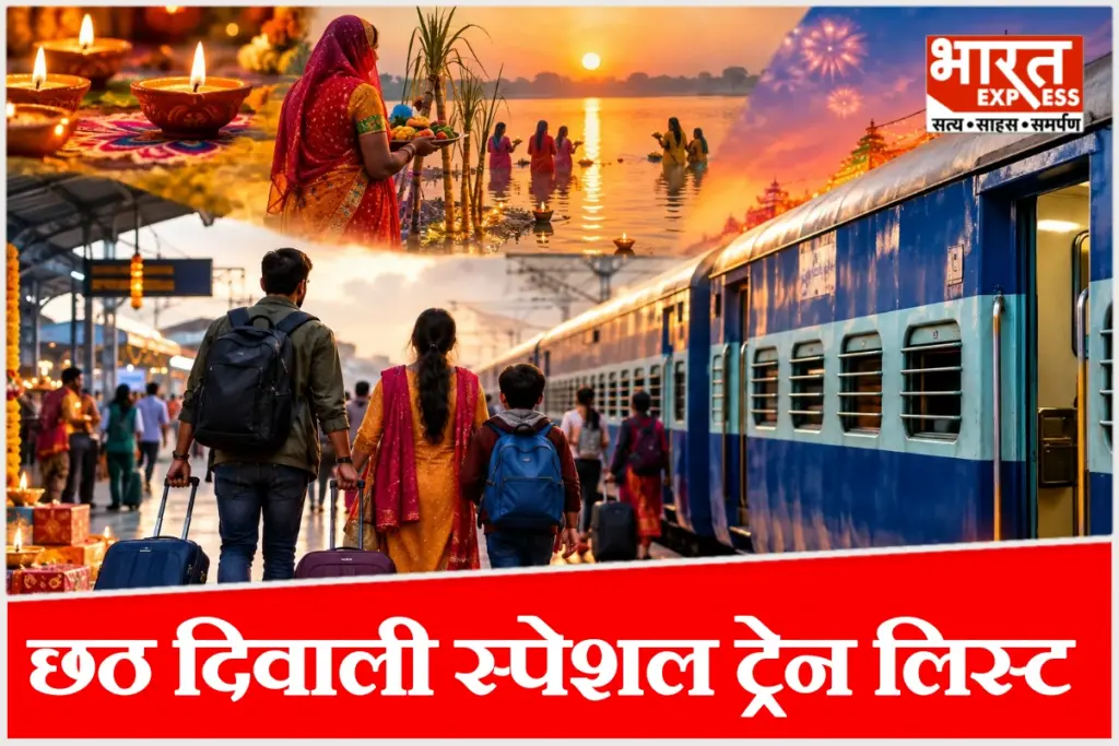 दिवाली और छठ के मद्देनजर रेलवे ने घोषित कीं 13 जोड़ी स्पेशल ट्रेनें, 282 फेरे लगेंगी ट्रेनें.