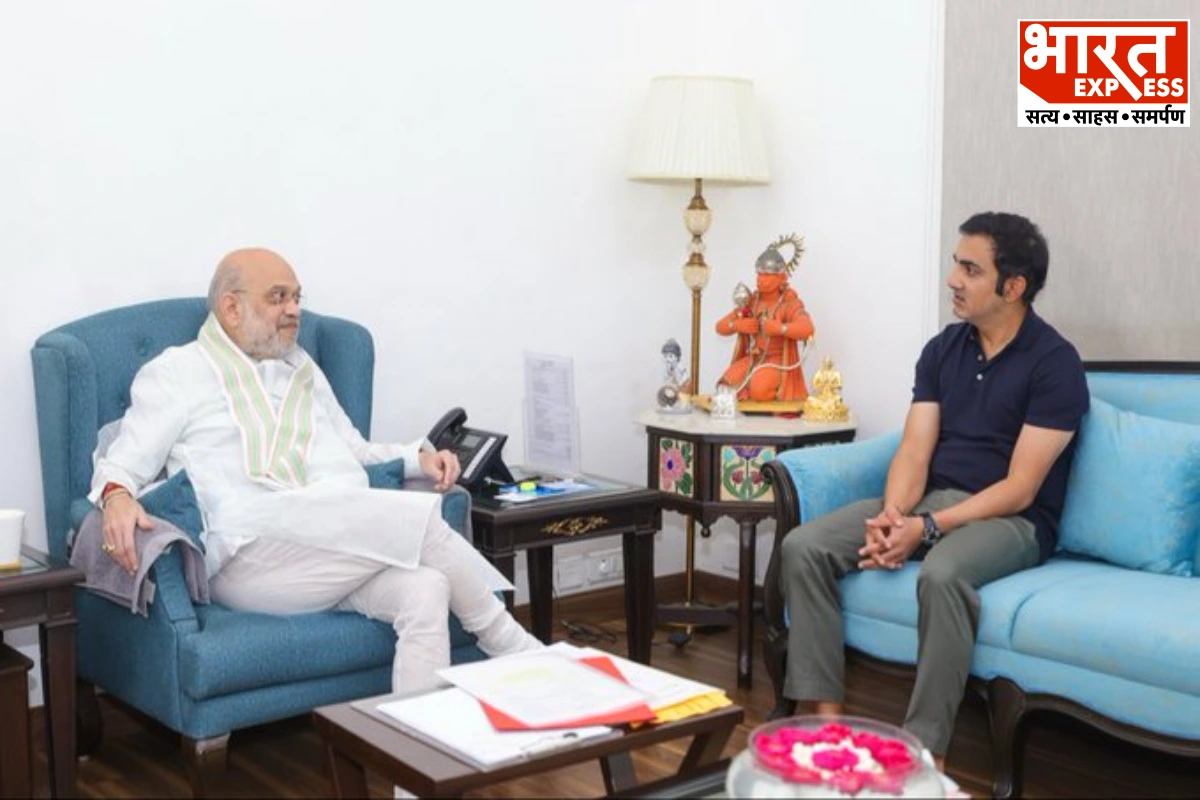 गौतम गंभीर ने अमित शाह को भेंट की गणपति प्रतिमा, बोले – आपके मार्गदर्शन के लिए आभार